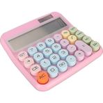 Hane216 Hesap Makinesi Daktilo Stili Büyük LCD Ekran Kolay Okuma Yuvarlak Tuşlu Hesap Makinesi 27 Tuşlu