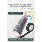 Hanedanev 10 Adet Siyah 5 Metre Pvc Elektrik Izolasyon Bandı Izole Bant - Siyah Bant 6 YDS