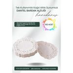 Hanedanev 100 Adet Kağıt Dantel Bardak Altlığı Çay Bardağı Altı Sunum Kağıdı I 9 Cm