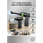 Hanedanev 110.000 Rpm Güçlü Motor, LED Işıklı Mini Şarjlı Hava Üfleyici ve Vakumlu El Süpürgesi 2 Si 1 Arada