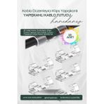 Hanedanev 20 Adet Kablo Düzenleyici Klips Duvar Fayans Cam Kablo Tutucu Yapışkanlı Klips Kablo Sabitleme - 01P-Pembe
