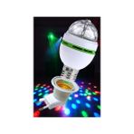 Hanedanev Disco Topu Renkli LED Döner Başlıklı Disko Topu Ampul Gece Lambası 3 Watt E27 Duylu + Fişli Duy - RGB
