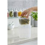 HanemHome Züccaciye HanemHome Asansörlü Süzgeçli Zeytin ve Turşu Kabı - 2000 ml Şeffaf Düzenleyici