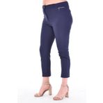Hanezza Kadın Büyük Beden Bilek Boy 360° Likralı Lacivert Slim Fit Kumaş Pantolon