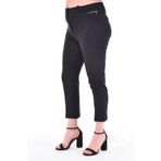 Hanezza Kadın Büyük Beden Bilek Boy 360° Likralı Siyah Slim Fit Kumaş Pantolon