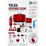 HANGAST ARAÇ TRAFİK GÜVENLİK SETİ | 1 KG YANGIN SÖNÜRÜCÜ+İL YARDIM+REFLEKTÖR+ÇEKME HALATI+PENSE+TORNAVİDA-FENER|HEDİYE REFLEKTÖRLÜ BİLEKLİK