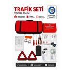 HANGAST yönetmeliğe uygun araç trafik seti - 2 adet metal ayaklı reflektör+3 metre çeki halatı+ilk yardım SETİ