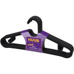 Hanger Plastik Slim Askı, Elbise Askısı, Siyah Askı (Standart, Adet, 30)