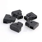Hangton PowerTap D-tap P-Tap Fotoğraf Kablosu Montaj Güç Fişi, V-Lock Altın Montaj Pil (5'li Paket, Erkek)