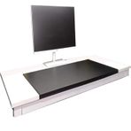 HANHAN Ergonomik Ofis Tam Masa Pedi Sümen Büyük, Oyun Klavyesi Mouse Pad Genişletilmiş, Bilek Destekli Dizüstü Bilgisayar Paspası Deri XXL XL XXXL 3XL, Ekstra Büyük Siyah