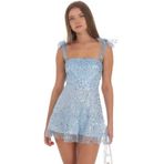 Hanife Glam Couture Hanife Glam mini askılı payetli elbise