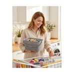 HANK TİCARET Plastik Mandal Sepeti Damla Modeli Gri (22cmX15cmX13 cm)