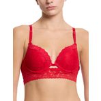 hanky panky Kadın Sig Dantel Dalma Push Up Sütyen, Kırmızı, 80D
