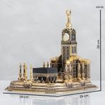 Hanlar Home Mescid-i Haram Altın Boyut: 26x26 Boy:28 Cm. Saat Çalışır Durumda (TESCİLLİ MARKA)