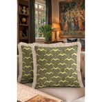 Hanna Home Saçaklı Saçaklı Kırlent Hardal Sarı Dekoratif Geometrik Sarı Dekoratif Yastık Kılıfı Koltuk Takımı Aksesuarı 43X43 cm - 43 x 43 cm