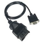 Hannah DB9 - OBD2 Kablosu, RS232 Dişi Port OBDII 16 Pin Erkek Adaptör, Teşhis Uzatma Kablosu, Dönüştürücü/Ara Bağlantı Kablosu