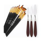 Hannah Ressam Sanat Malzemeleri Seti 12’li Fırça Seti + 5’li Metal Spatula | Akrilik, Suluboya, Yağlıboya Için Profesyonel Sanat Malzemesi Sanatçı, Öğrenci, Hobi Kullanımı - 41 Delft Blue
