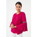 Hanna's by Hanna Darsa Kolları Volanlı Boncuk Işlemeli Örme Bluz