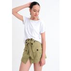 Hanna's HN1749 Beyaz Bisiklet Yakalı Kısa Kollu Basic Kadın T-Shirt
