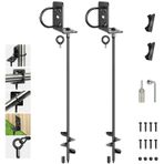 hannger Zemin Ankrajı Vidası, 30 inç 2'li Set, Trambolin Kazıkları Ağır Hizmet Tipi (1,2 cm Çubuk), Çok Amaçlı Mobil Ev Ankrajları Çardak, Salıncak Seti, Çit, Carport, Kulübe, Kale için Ankraj Kiti