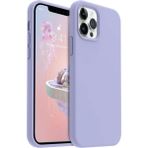 HANPORIUM Apple iPhone 12 Pro Max Uyumlu Silikon Kılıf - Pastel Renk Tonu Esnek Tam Koruma Kapak - Lila