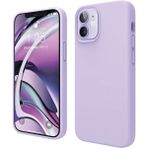 HANPORIUM Apple iPhone 12 Uyumlu Silikon Kılıf - Pastel Renk Tonu Esnek Tam Koruma Kapak - Lila