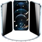 HANPORIUM Apple iPhone 16 Plus Hayalet Ekran Koruyucu 9D Kırılmaz Cam Gizlilik Korumalı Ultra Koruma Ekranı Tam Kaplar - Şeffaf - Siyah