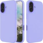 HANPORIUM Apple iPhone 16 Plus Uyumlu Silikon Kılıf - Pastel Renk Tonu Esnek Tam Koruma Kapak - Lila
