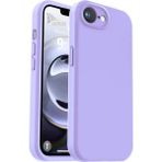 HANPORIUM Apple iPhone 16e Uyumlu Silikon Kılıf - Pastel Renk Tonu Esnek Tam Koruma Kapak - Lila