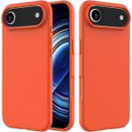 HANPORIUM Apple iPhone 17 Air Uyumlu Silikon Kılıf - Pastel Renk Tonu Esnek Tam Koruma Kapak - Turuncu