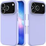 HANPORIUM Apple iPhone 17 Pro Max Uyumlu Silikon Kılıf - Pastel Renk Tonu Esnek Tam Koruma Kapak - Lila