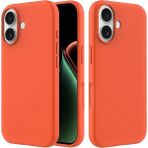 HANPORIUM Apple iPhone 17 Uyumlu Silikon Kılıf - Pastel Renk Tonu Esnek Tam Koruma Kapak - Turuncu