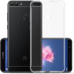 HANPORIUM Huawei P Smart 2018 Uyumlu Şeffaf Silikon Kılıf - Kamera Korumalı Esnek Tam Koruma Kapak
