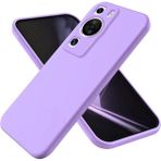 HANPORIUM Huawei P60 Uyumlu Silikon Kılıf - Kamera Korumalı Esnek Pastel Renk Kapak - Lila
