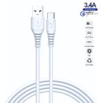 HANPORIUM Reeder P12 Uyumlu 3.4 Amper Ultra Hızlı Type-C Şarj Kablosu 1 Metre - Ithalatçı Garantili - Beyaz