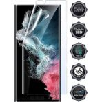 HANPORIUM Samsung Galaxy S24 Plus 5G Uyumlu Ekran Koruyucu Esnek Nano Hydrogel Film Extra Darbe Koruma Ekranı Tam Kaplar - Şeffaf