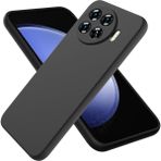 HANPORIUM Tecno Spark 20 Pro Plus Uyumlu Silikon Kılıf - Kamera Korumalı Esnek Pastel Renk Kapak - Siyah