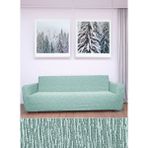 Hansaray 3 Kişilik Jakarlı Düz Desen Lastikli Koltuk Kılıfı Çekyat Koltuk Örtüsü Streç Esnek Kanepe Kılıfı - 180 x 230 cm - Mint