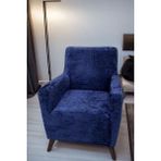 Hansarayhome Hansaray Kadife Tekli Koltuk Örtüsü Lastikli Kanepe Örtüsü | Lastikli Koltuk Örtüsü | 1 Adet | - 40 x 90 cm - Petrol Mavi