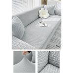 Hansarayhome Hansaray Tuğla Desen Koltuk Örtüsü Lastikli Kayma Yapmayan Çekyat Kanepe Kılıfı 1 Adet - 180 x 230 cm - Açık Gri