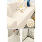 Hansarayhome Hansaray Tuğla Desen Koltuk Örtüsü Lastikli Kayma Yapmayan Çekyat Kanepe Kılıfı 1 Adet - 180 x 230 cm - Krem
