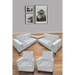 Hansarayhome Kadife Lastikli 3 3 1 1 Koltuk Örtüsü Takımı| Kanepe Kılıfı| Çekyat Örtüsü Kılıfı - 180 x 230 cm - Açık Gri