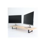 HANSDO DUAL MONİTÖR STANDI – İKİLİ MONİTÖR STANDI – MONİTÖR YÜKSELTİCİ – MDF LAM – SAFİR MEŞE – WMS2