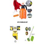 Hansel 3'lü Set Basınçlı Oto Yıkama Pompası Köpük Yapıcı + Mikrofiber Bez + Şönil Araba Yıkama Fırçası