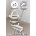 Hansel Temizlik Seti Kovali Banyo-balkon Katlanir Kova 13lt Gri