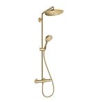 Hansgrohe 26890990 Croma Select S 280 1 jet Term Raindance Select S 120 3 Jet El Duşu ile Altın Duş Kolonu