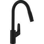 Hansgrohe 31815670 Focus M41 Mat Siyah Spiralli Eviye Bataryası