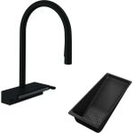 Hansgrohe Aquno Select M81 Spiralli Eviye Bataryası sBox - SATİN SİYAH