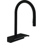 Hansgrohe Aquno Select M81 Tek Kollu Satin Siyah Krom Eviye Bataryası