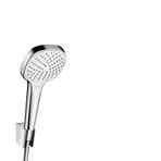 hansgrohe Croma Select E Duş Başlığı Tutucu Dahil Duş Başlığı, 3 Püskürtme Türü, Beyaz/Krom, Duş Hortumu Seti 1,60 m